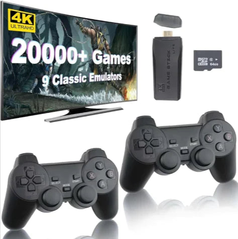 M8 Portable Gaming Handheld with Wireless Controller & 64GB SD Card - Ultra-Portable Gaming Device for Gamers