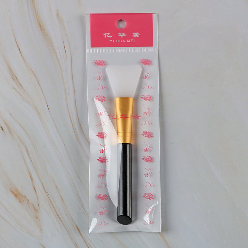 Professional Makeup Mask Brush Wooden Handle Facial Clay Mask Blending Brush Cosmetic Makeup Set Mask Silicone Brush DIY Mask Brush Beauty Tool