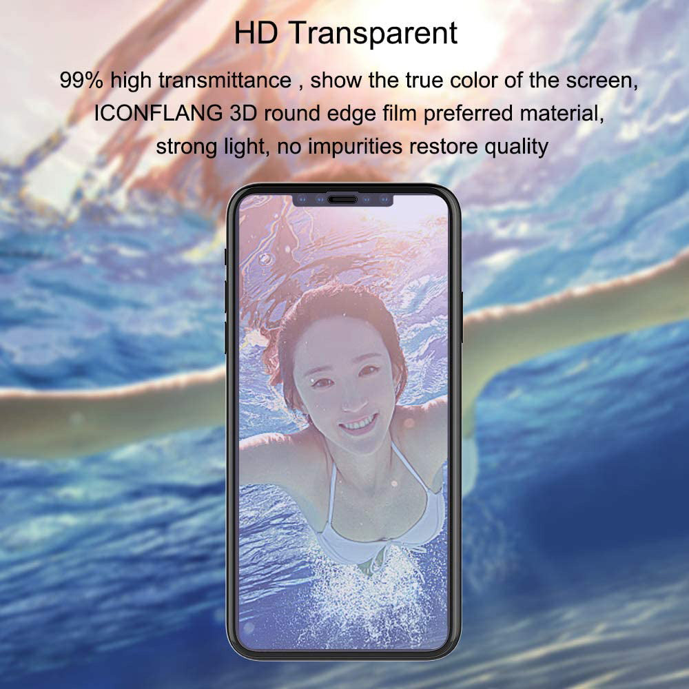 Amazon hot sale, film artifact suitable for iPhone11 Pro max high-end silk screen eye protection purple and blue light film