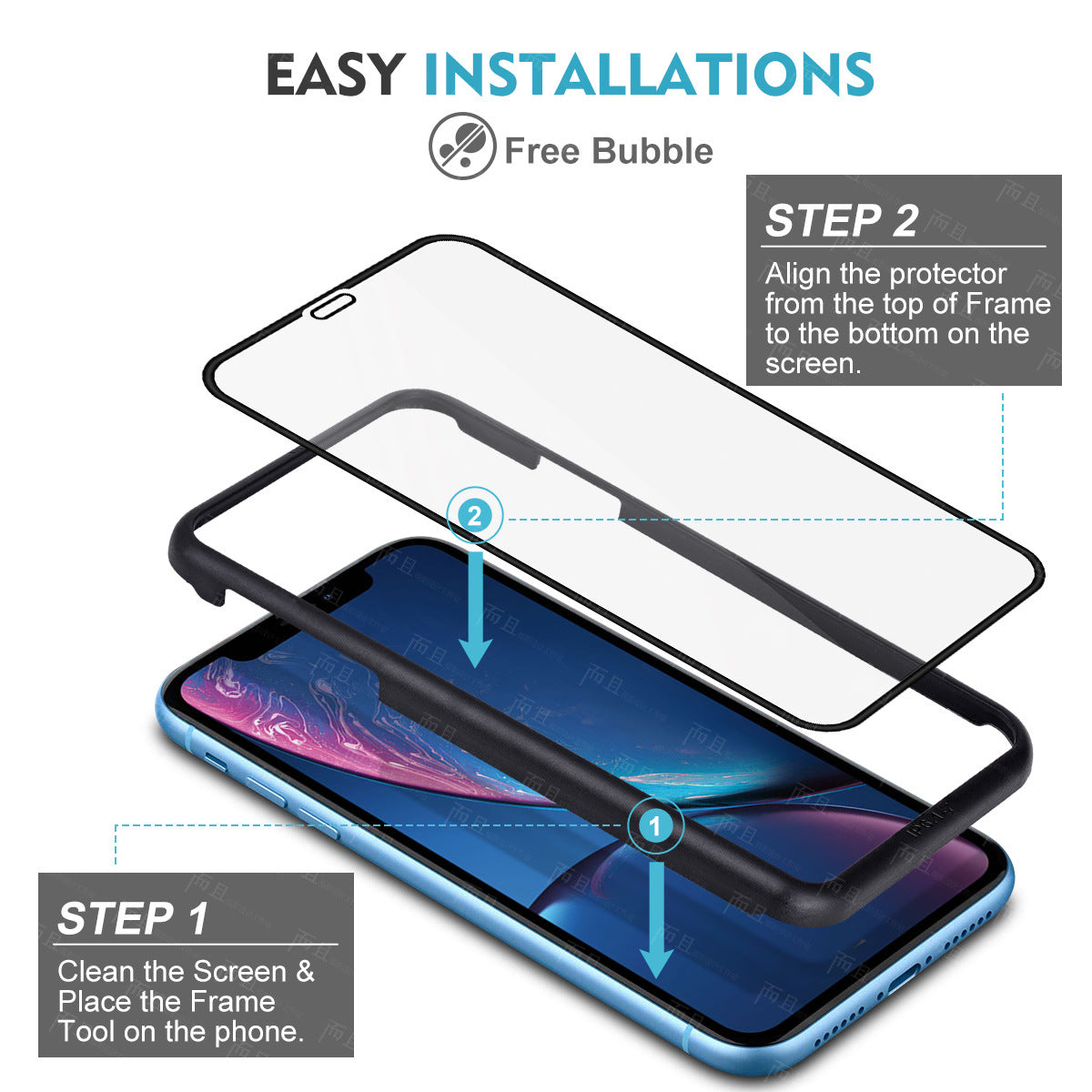 Cross-border hot sale iPhone16Pro max tempered film iPhone15 set tempered film 14Pro high definition 13 eye protection