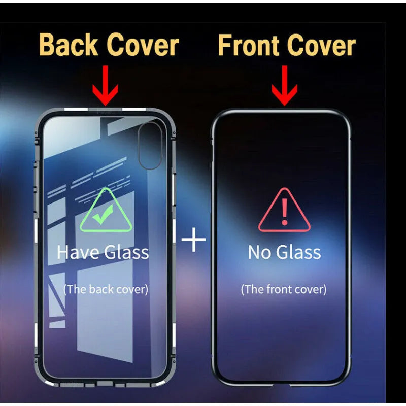 Magnetic Tempered Glass Screen Protector - Dual-Layer Reinforced, Scratch-Resistant, Shatterproof
