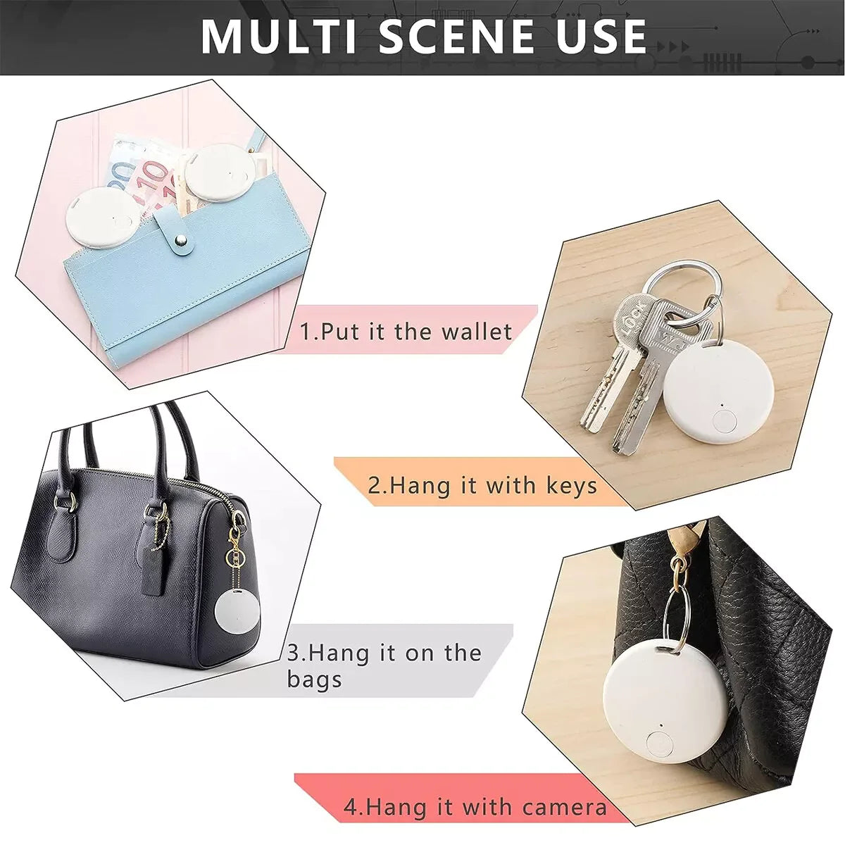 Bluetooth 5.3 Mini GPS Tracker - Real-Time Location Tracking for Kids, Pets, Keys & Lost Items”