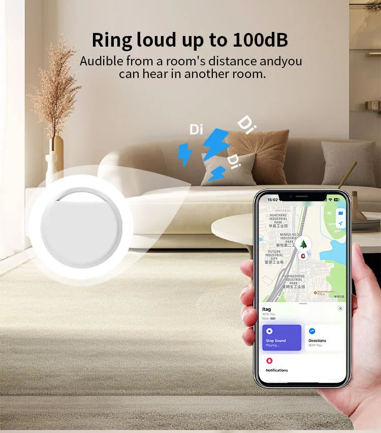 Smart Bluetooth Pet Tracker with Anti-Loss Alarm & Real-Time GPS Tracking for Dogs & Cats