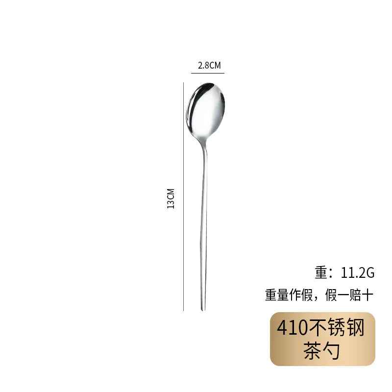 Portuguese Stainless Steel Cutlery Set | Modern Minimalist 410 Steel Tableware