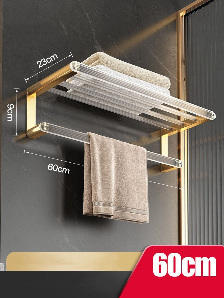 Toilet Towel Rack Net Red Space Aluminum Bath Free Punching