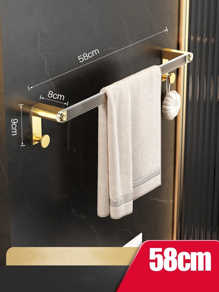 Toilet Towel Rack Net Red Space Aluminum Bath Free Punching