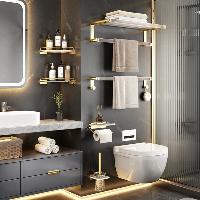 Toilet Towel Rack Net Red Space Aluminum Bath Free Punching