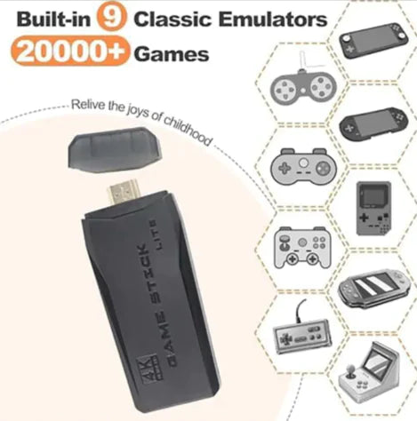 M8 Portable Gaming Handheld with Wireless Controller & 64GB SD Card - Ultra-Portable Gaming Device for Gamers