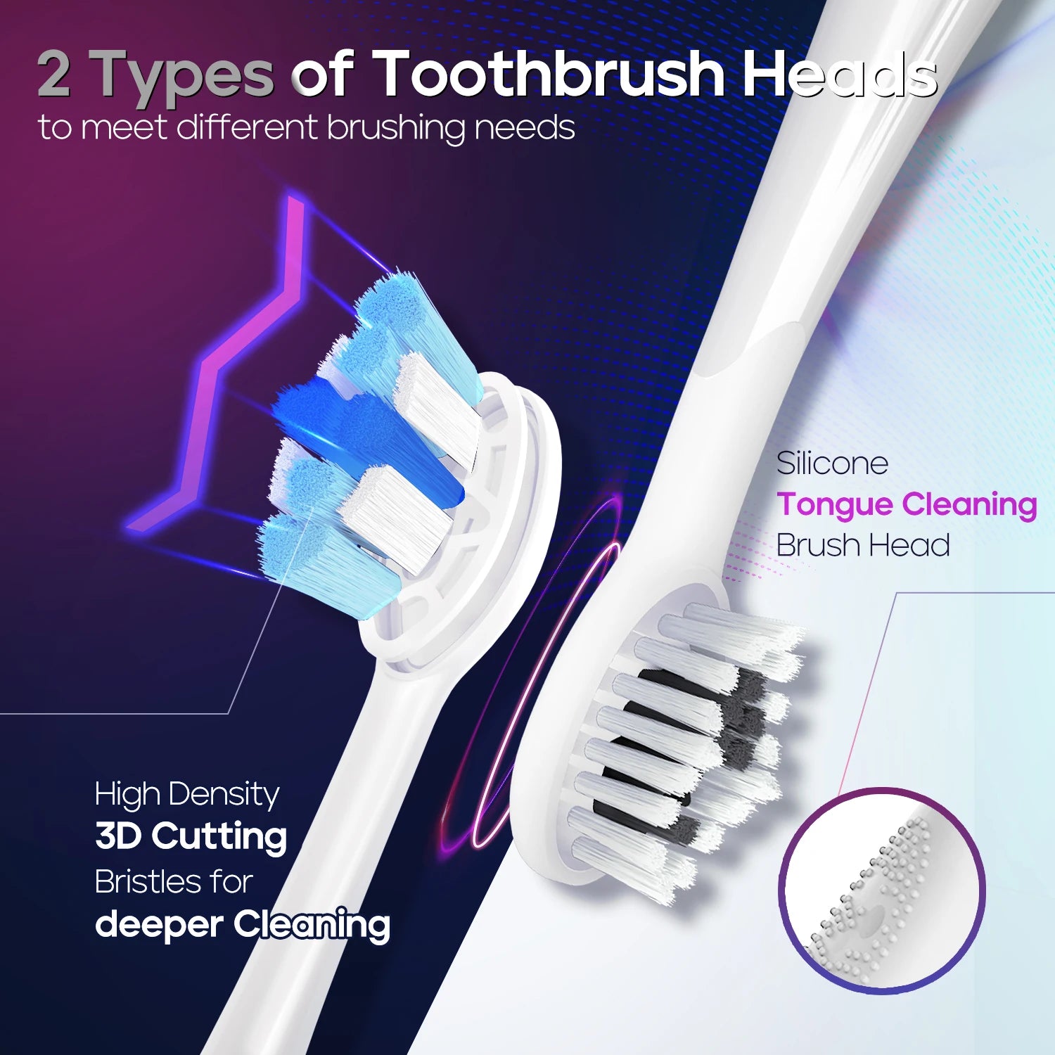 SEAGO SG2752 Rechargeable Sonic Electric Toothbrush for Adult Seamless Button Dental Care 5 Modes Pressure Sensor Deep Clean