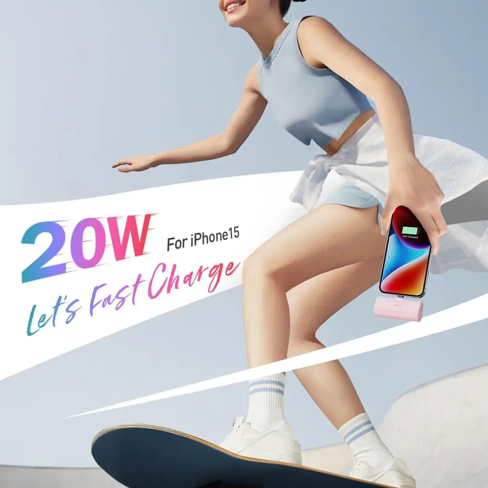 US Time-limited Tech Gift Mini Power Bank 3350mAh 20W Fast Charging Portable Charger Battery Capsule for iphone 15 16 Pro Max