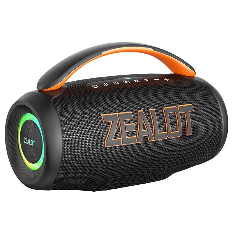 ZEALOT P12 60W Portable Speaker IPX6 Waterproof Outdoor Speaker with Handle Stereo Loud Sound Deep Bass