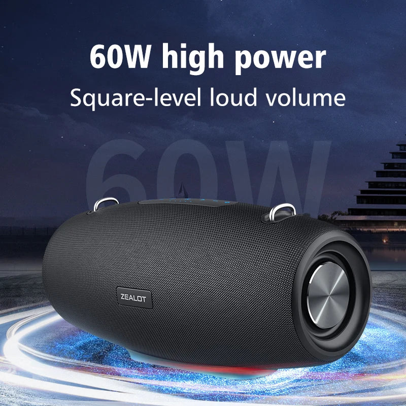 Zealot S67 Stereo Blue Tooth Speaker 60watts Wireless Outdoor Speaker for Party