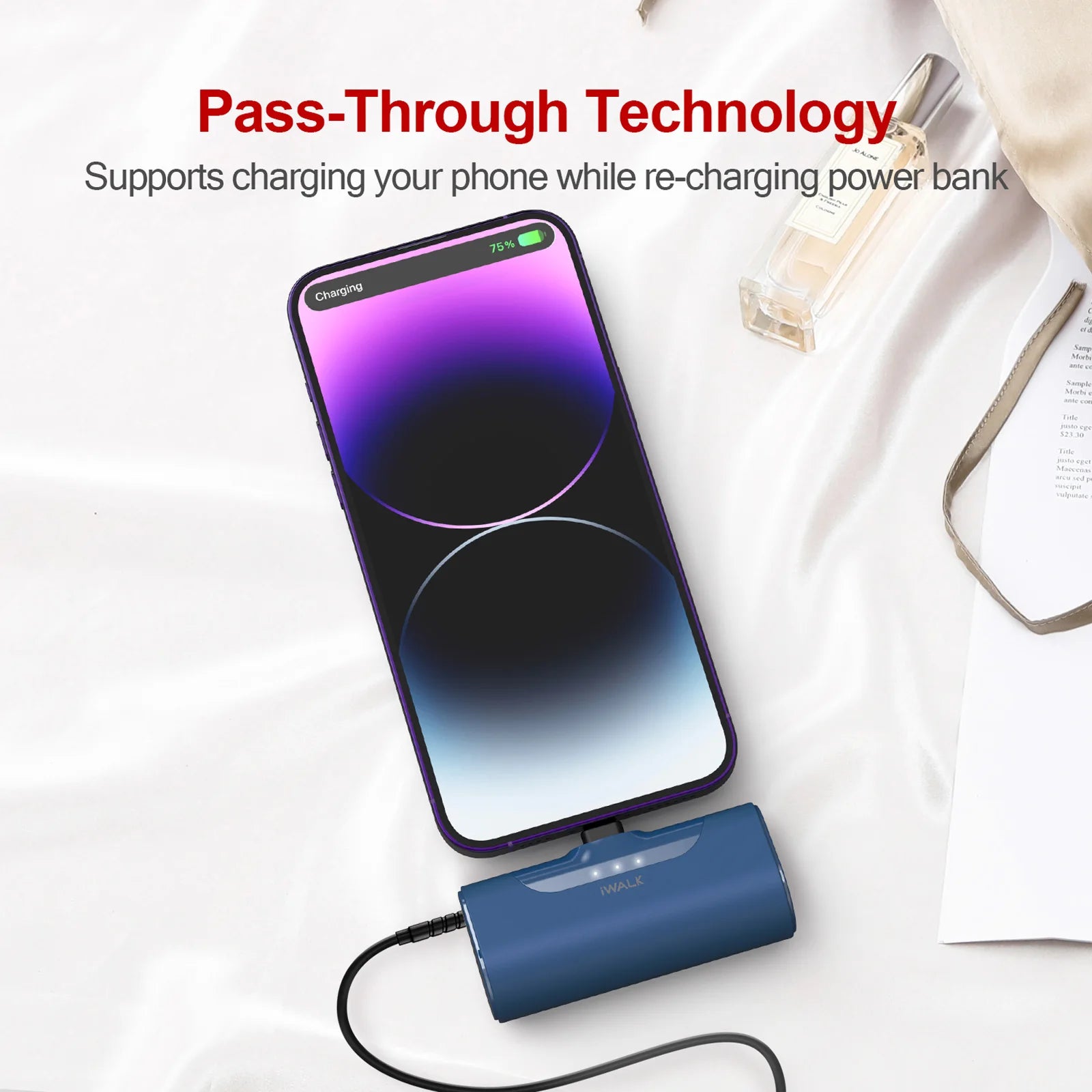 Spot Sale Promotion Handy Mini Wireless Phone Charger Portable Battery 4500mah Lipstick Power Bank Shipped From the US