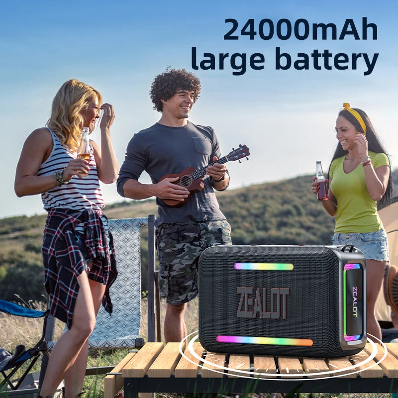 ZEALOT S95 120W Portable Blue Tooth Wireless Speakers PX6 Waterproof Large Loud Outdoor Speaker