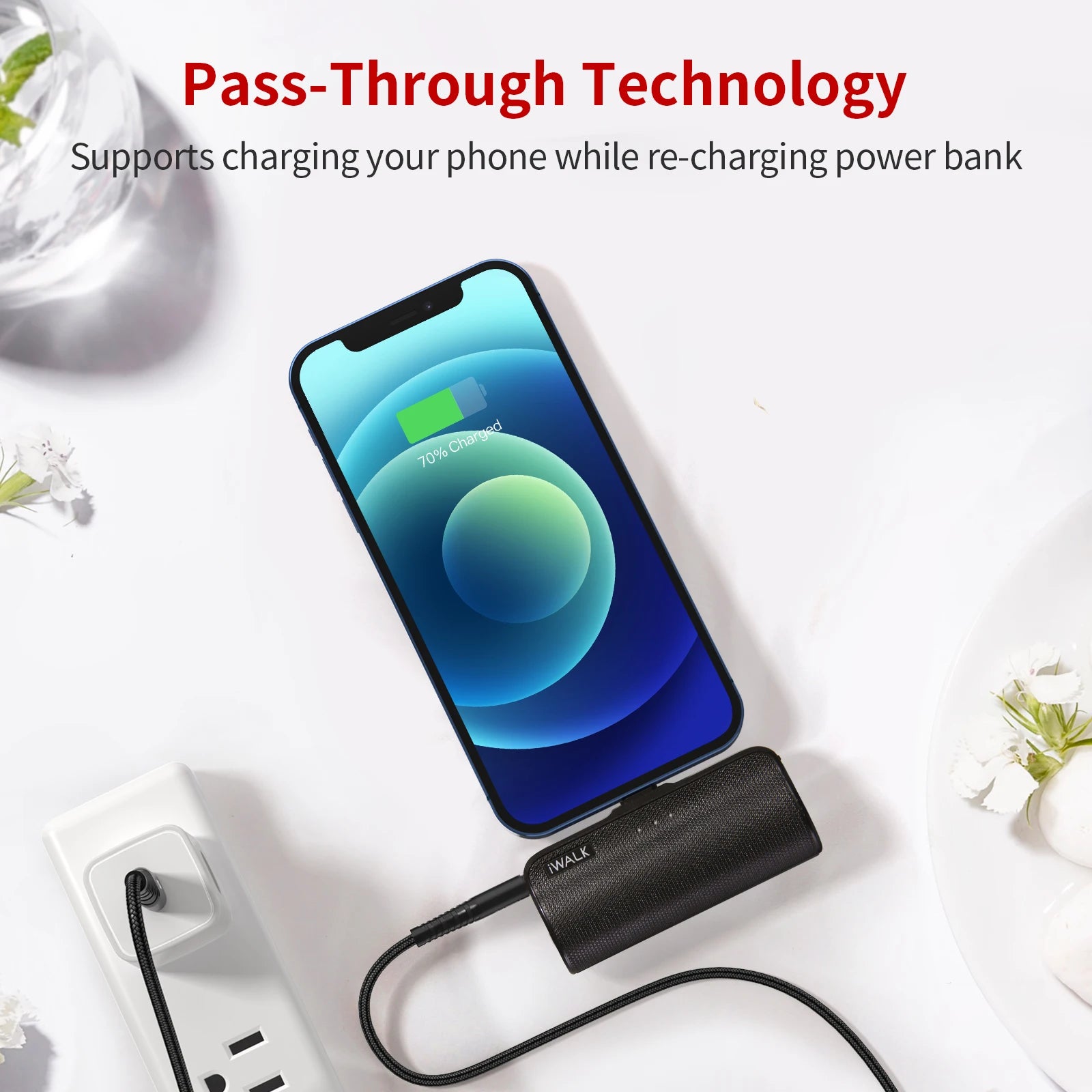 Best Seller 2025 Unique Mini Power Bank 3350mAh Fast Charging Lipstick Size Phone Portable Charger for iPhone Local US Stock