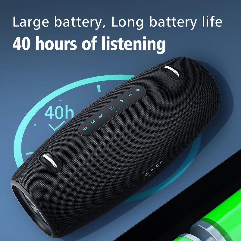 Zealot S67 Stereo Blue Tooth Speaker 60watts Wireless Outdoor Speaker for Party