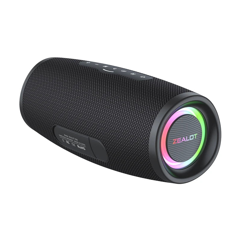 Zealot S56 40W Portable for Bluetooth Wireless Speaker RGB Colorful Lights Waterproof