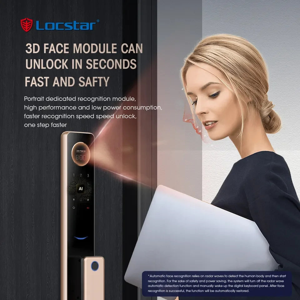 Factory Wholesale & Key Cerradura Inteligente Smart Door Fully Automatic Lock