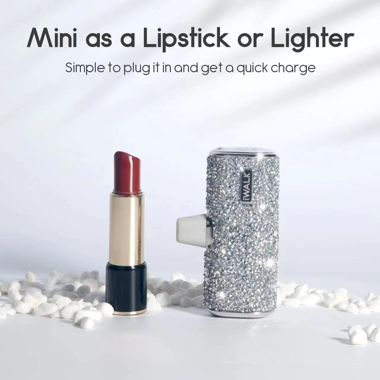 US Stock Luxury Gift for Phone Small Powerbank Stylish Diamond 4500mAh Mini Portable Good Power Banks for Outdoor Appliances