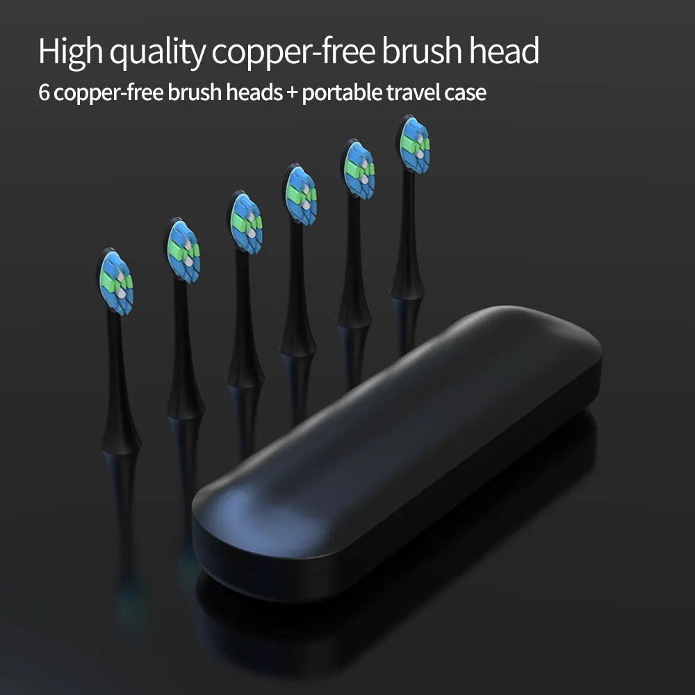 Hot Sale Cheap Automatic Sonic Toothbrush Slim Smart Rechargeable Teeth Whitening Black Electric Toothbrush with Charger Adults
