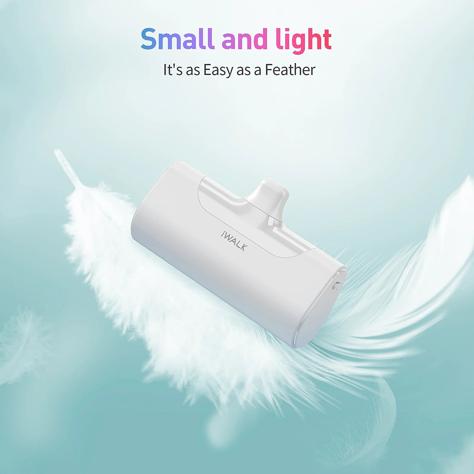 IWALK Real at a Loss Good Quality 4500mAh Portable Charger Mini Power Bank with iPhone Plug and LED Display 2-in-1 Packaging