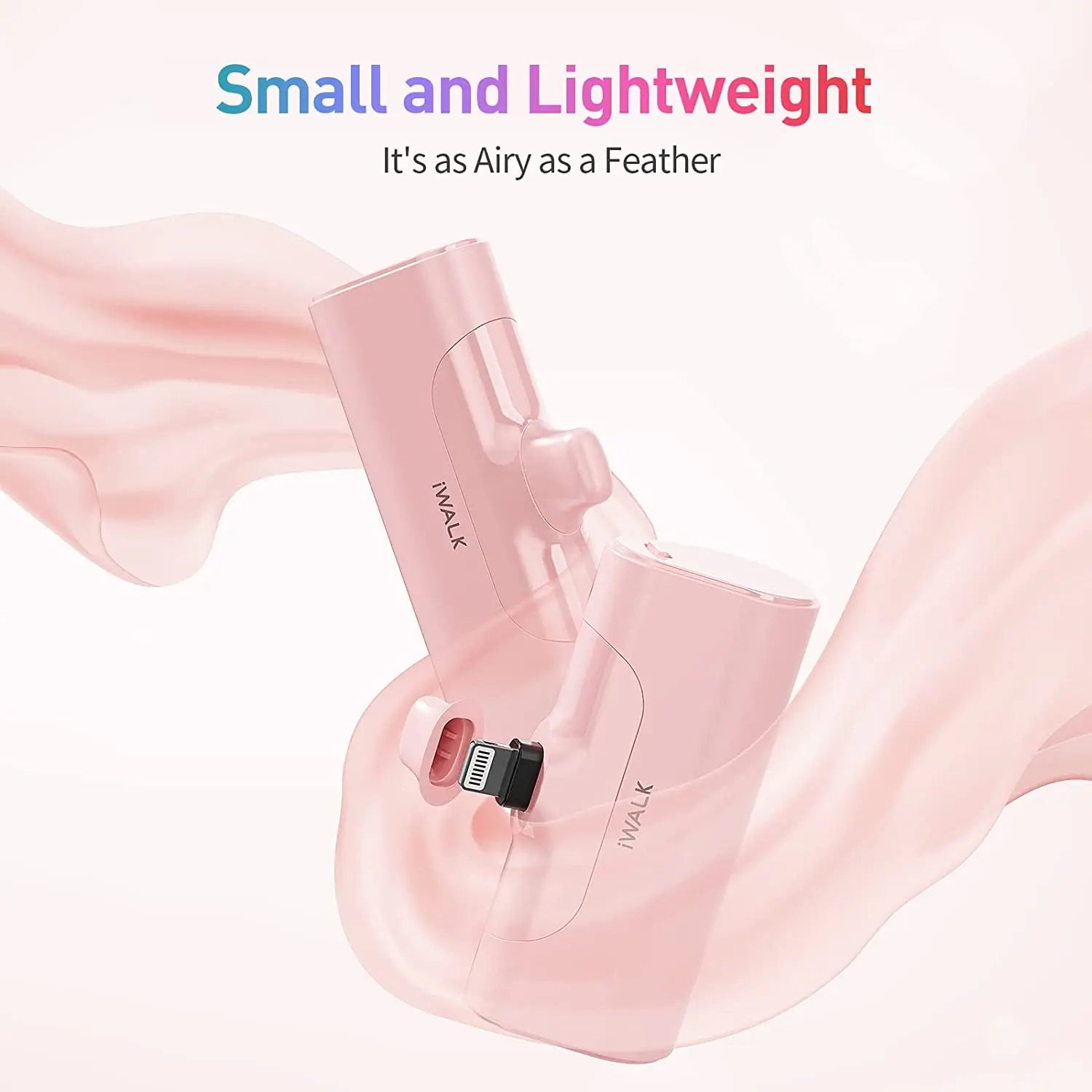 2025 Technology Fancy Ladies Lipstick Powerbank iphone Charger Portable Compact Docking Battery with Bulit-in iphone Plug