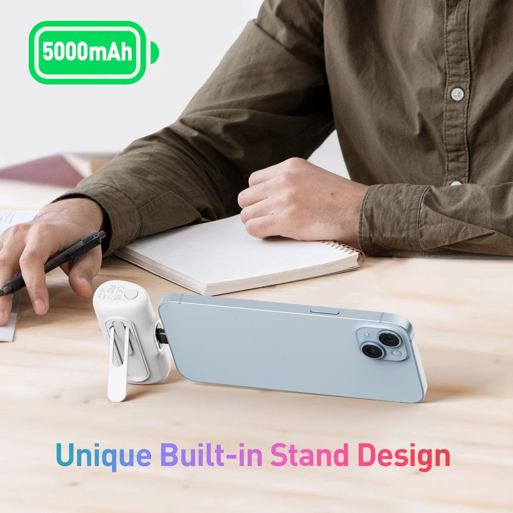 US Cheap Bulk Items Wholesale Factory Powerbank 5000mah Fast Charging Portable Charger Mini iPhone Power Bank with Holder