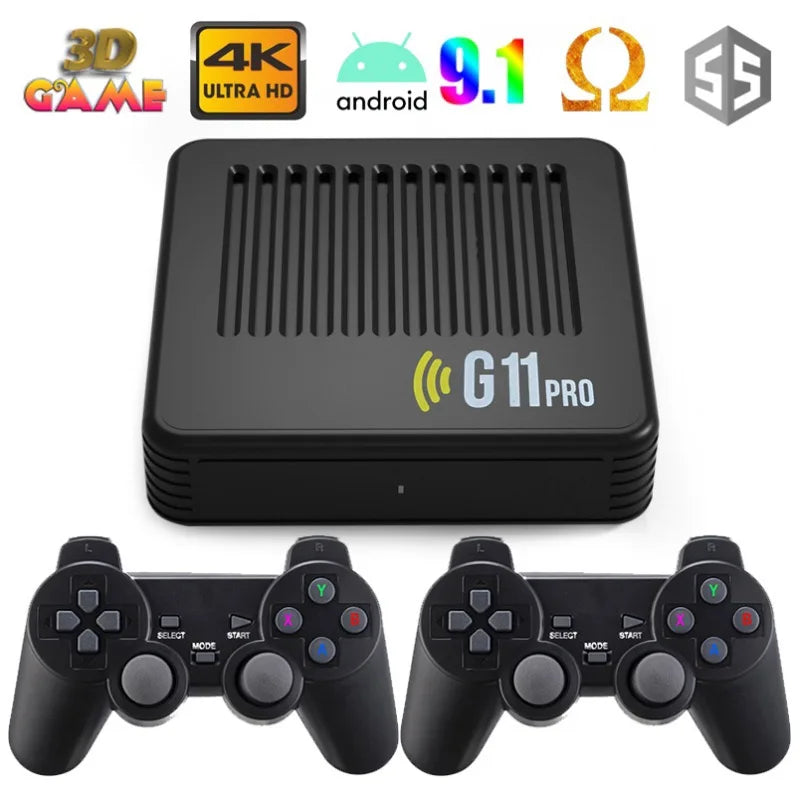 2025 G11 PRO TV Game BOX Android Dual System 3D Classic Arcade Games Player 2.4GHz Wireless Gamepad Video G11 Pro Game Console