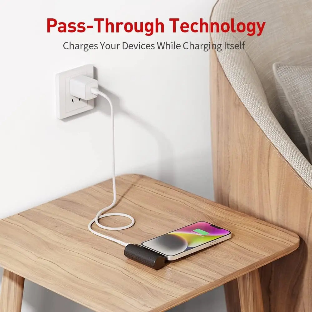 Best Seller 2025 Unique Mini Power Bank 3350mAh Fast Charging Lipstick Size Phone Portable Charger for iPhone Local US Stock