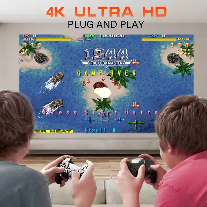 P30 MAX Game Projector Classic Video Game Console Retro 3D Games Potable Projector 720P HD Output Home Projector for Party