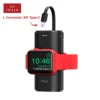 2025 Trending iPhone Iwatch Magnetic Wireless Power Bank 9000mah High Capacity Small Size Portable Charger with Bulit-in Cable
