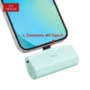 2025 Technology Fancy Ladies Lipstick Powerbank iphone Charger Portable Compact Docking Battery with Bulit-in iphone Plug