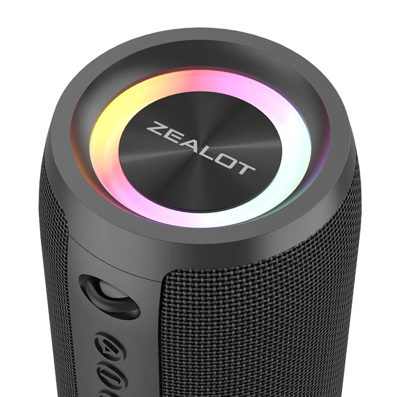 ZEALOT Factory S51pro 40W Portable Wireless Speakers With IPX6 Waterproof Wireless Stereo with RGB Light