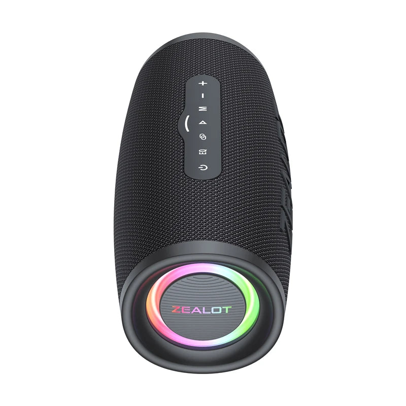 Zealot S56 40W Portable for Bluetooth Wireless Speaker RGB Colorful Lights Waterproof