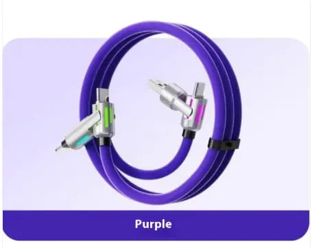240W 4-in-1 Colorful Indicator Light Fast Charging Cable