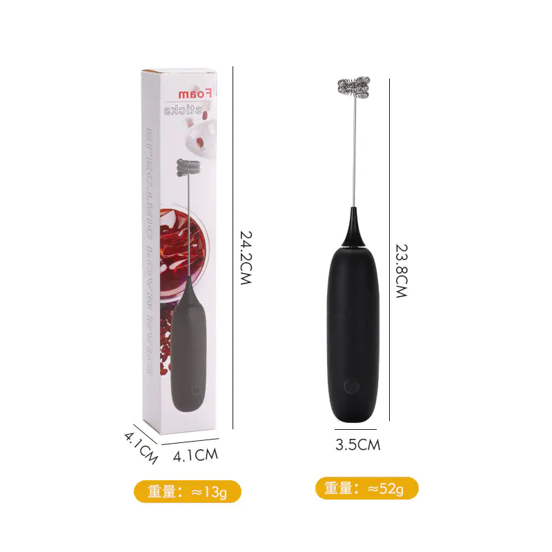 “Handheld Electric Milk Frother for Home Baking”