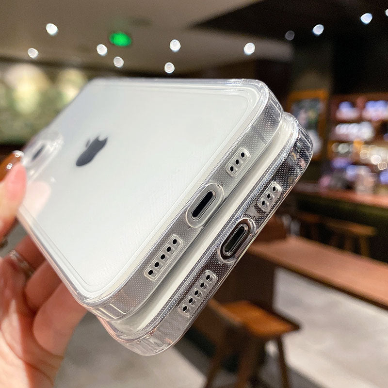 16E protective case is suitable for Apple 15PRO angel eye transparent 11 fine hole X all-inclusive iPhone13 mobile phone case 16.