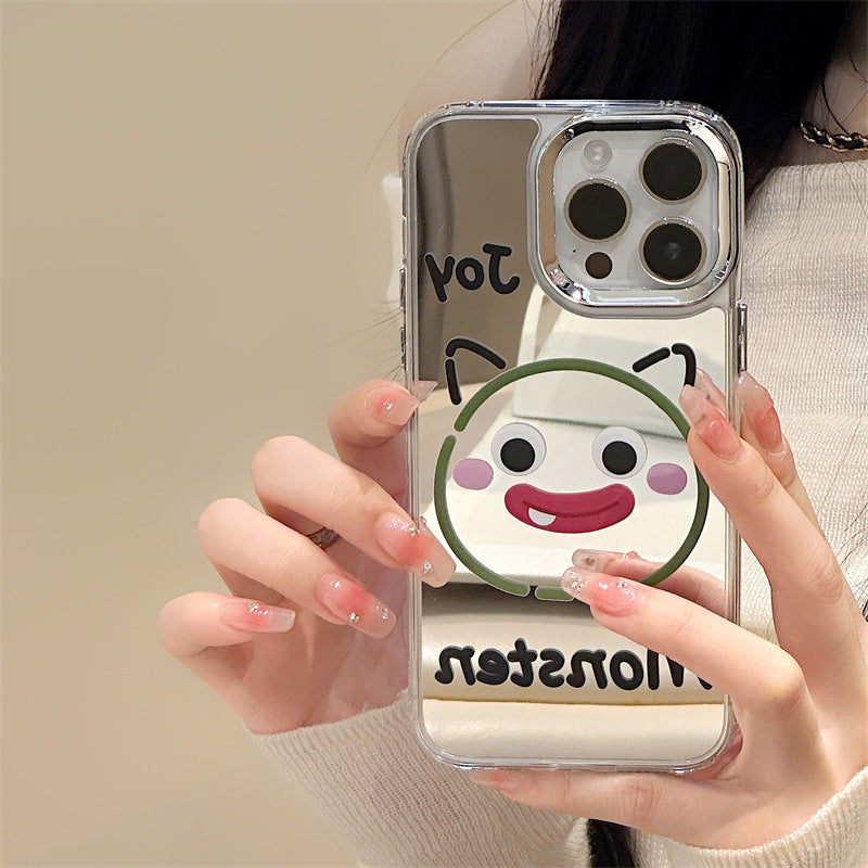 Magnetic soft protective case iPhone14 mobile phone case iPhone16Pro three-in-one mirror case iPhone15Promax is suitable for iPhone12/iPhone13 delivery.