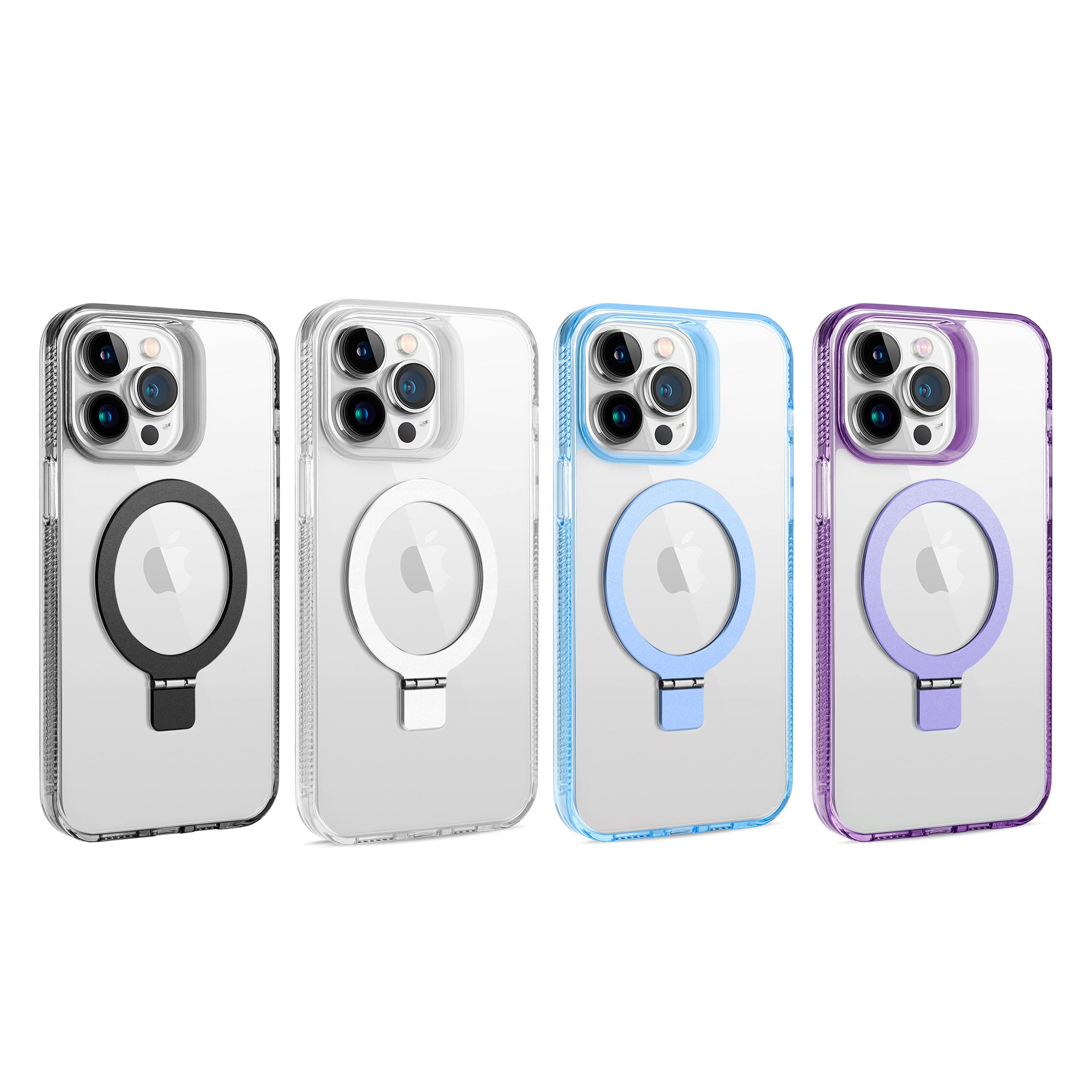 C07 new high-end transparent mobile phone magnetic charging mobile phone case holder high transparency PC + TPU suitable for Apple 16