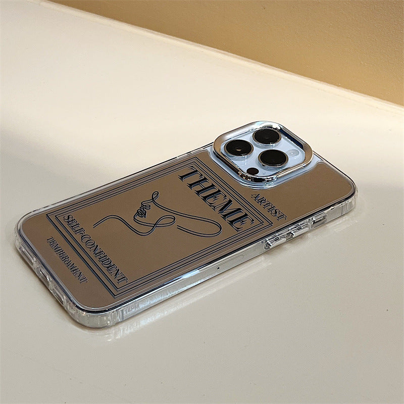 Stylish high-end Apple 16Promax niche mobile phone case iphone15 mobile phone chain 12 three-in-one mirror case iphone14Pro mobile phone case wholesale