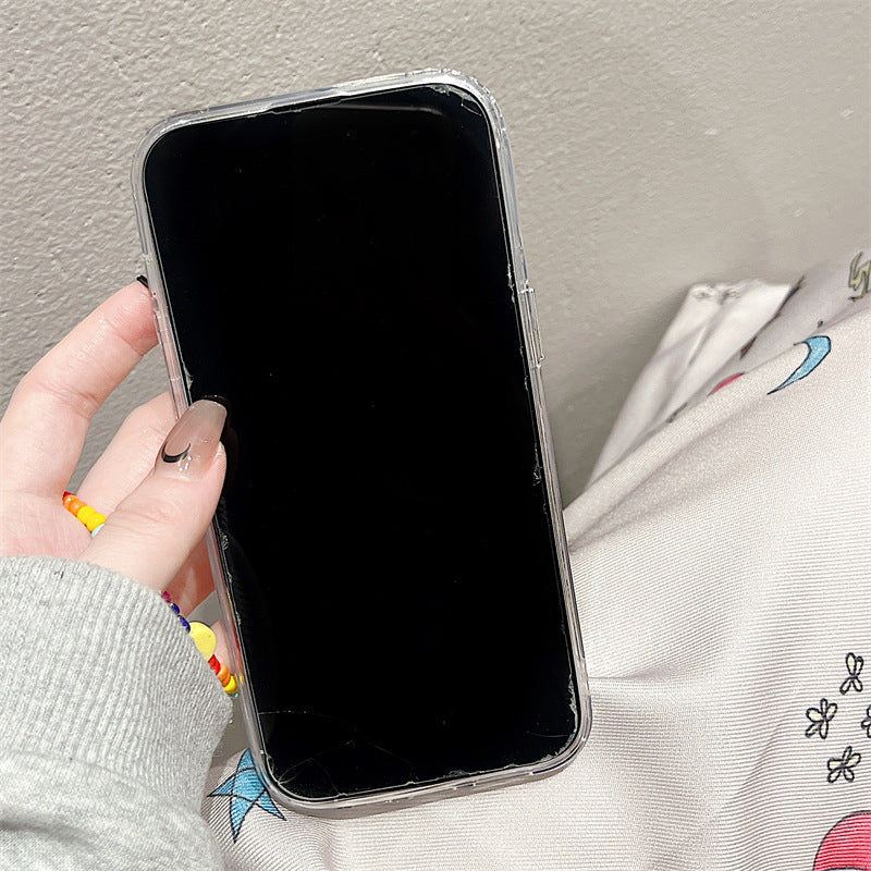 Epoxy resin Epoxy shell iPhone16Pro for 14 bracelets iPhone15Pro iPhone case protective case iPhone12 three-in-one mirror