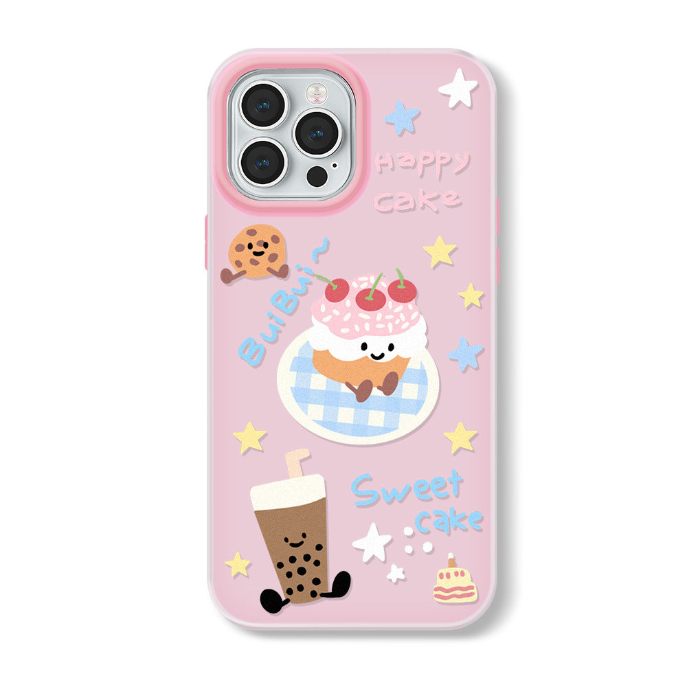 Comfort Apple 16 mobile phone case iPhone14promax skin feeling jelly iPhone15pro for 12 cartoons 11 hand straps