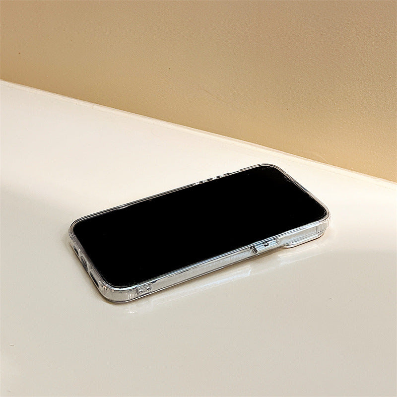 Magnetic soft protective case iPhone14 mobile phone case iPhone16Pro three-in-one mirror case iPhone15Promax is suitable for iPhone12/iPhone13 delivery.
