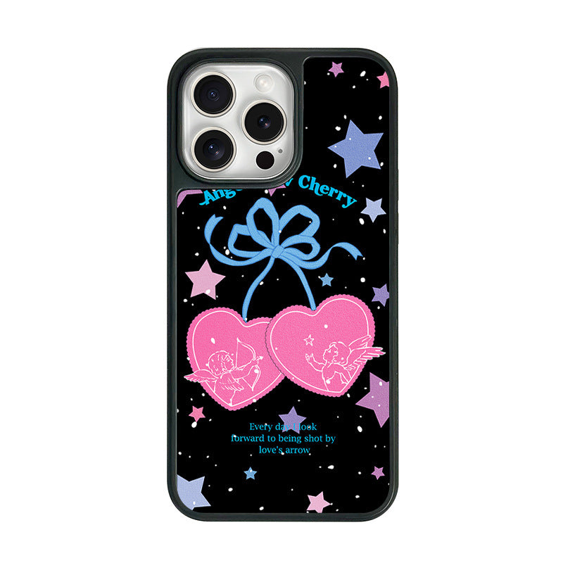 Applicable to iPhone16 mobile phone case Magnetic suction AG matte carbon fiber pattern iPhone15iPhone14Pro Applicable to iPhone13 Cherry iPhone12 Women