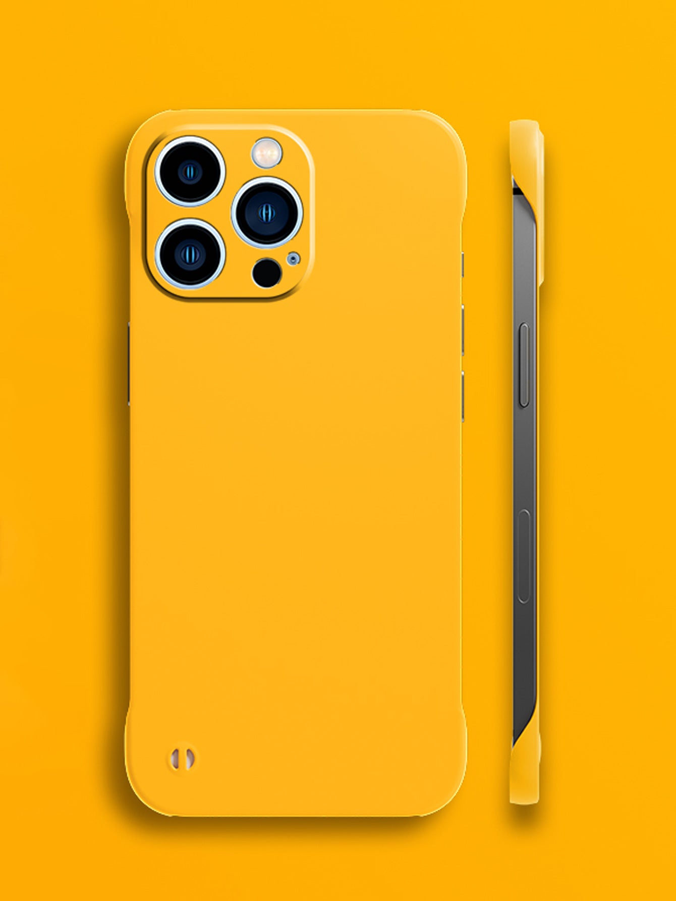 Applicable to iphone16 ultra-thin heat dissipation borderless Apple 15 mobile phone case anti-drop light bare metal mobile phone case in summer