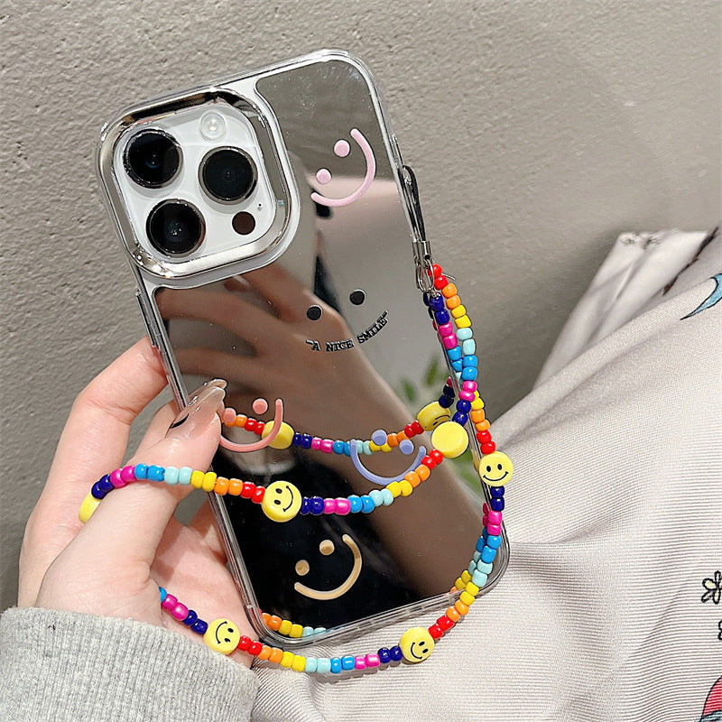 Epoxy resin Epoxy shell iPhone16Pro for 14 bracelets iPhone15Pro iPhone case protective case iPhone12 three-in-one mirror