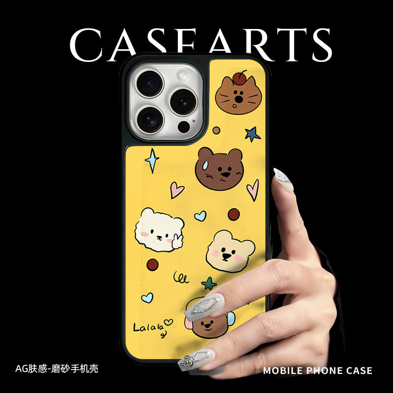 High-end new iPhone16 mobile phone case 15 magnetic AG matte carbon fiber pattern iPhone14Promax is suitable for iPhone13 cartoon iPhone12 mobile phone case.