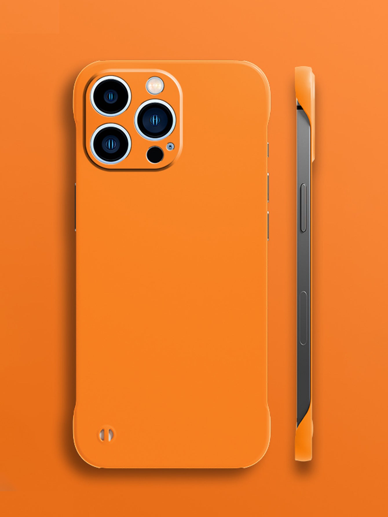 Applicable to iphone16 ultra-thin heat dissipation borderless Apple 15 mobile phone case anti-drop light bare metal mobile phone case in summer