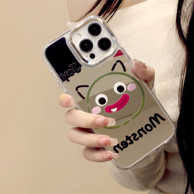 Magnetic soft protective case iPhone14 mobile phone case iPhone16Pro three-in-one mirror case iPhone15Promax is suitable for iPhone12/iPhone13 delivery.