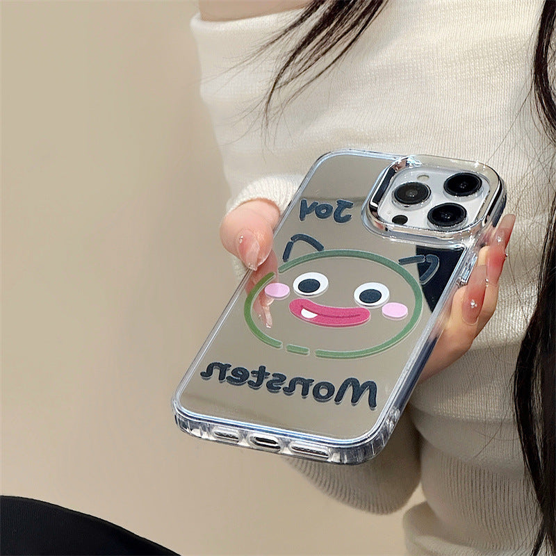 Magnetic soft protective case iPhone14 mobile phone case iPhone16Pro three-in-one mirror case iPhone15Promax is suitable for iPhone12/iPhone13 delivery.